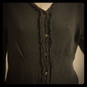 Light weight cotton button up top